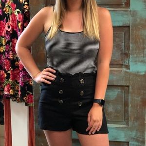 Paper bag High Waist Button Shorts - Sizes S-L